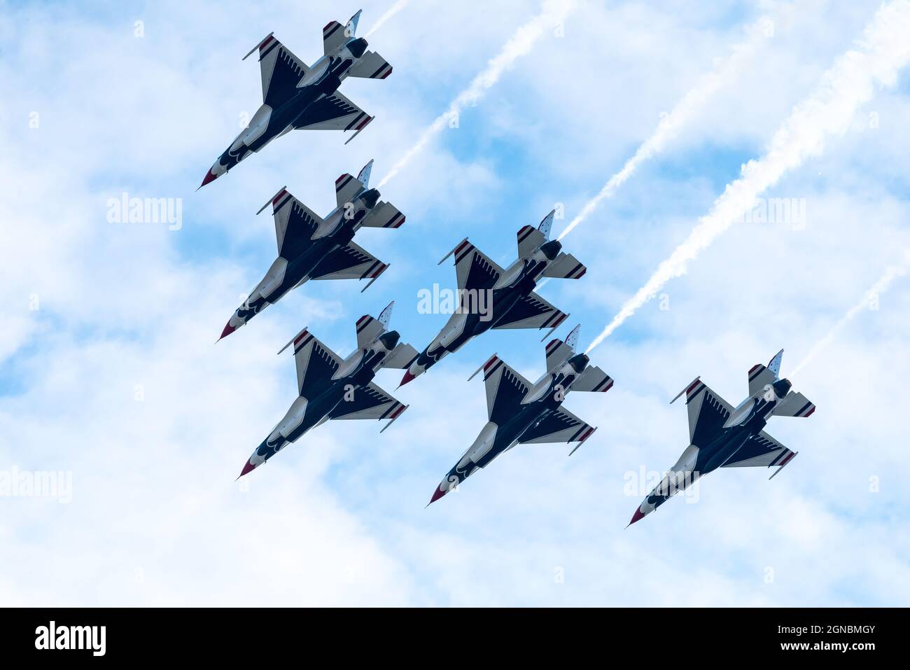 The U.S. Air Force Thunderbirds during the Thunder Over New Hampshire Air Show September 10