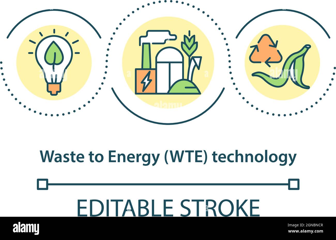 Waste to energy technology concept icon Stock Vector Image & Art Alamy