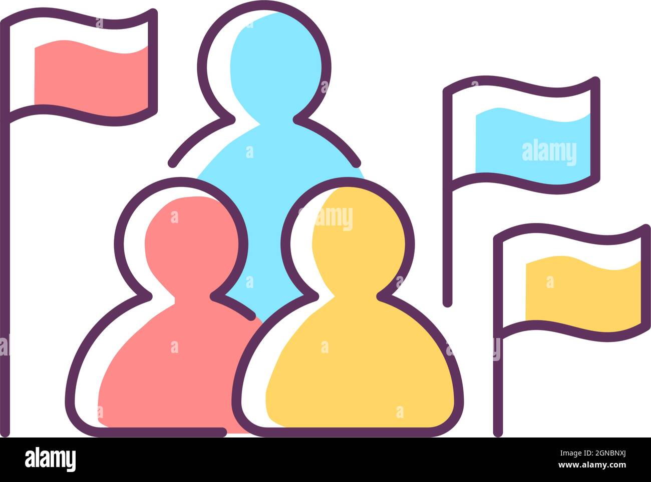 Social studies RGB color icon Stock Vector Image & Art Alamy