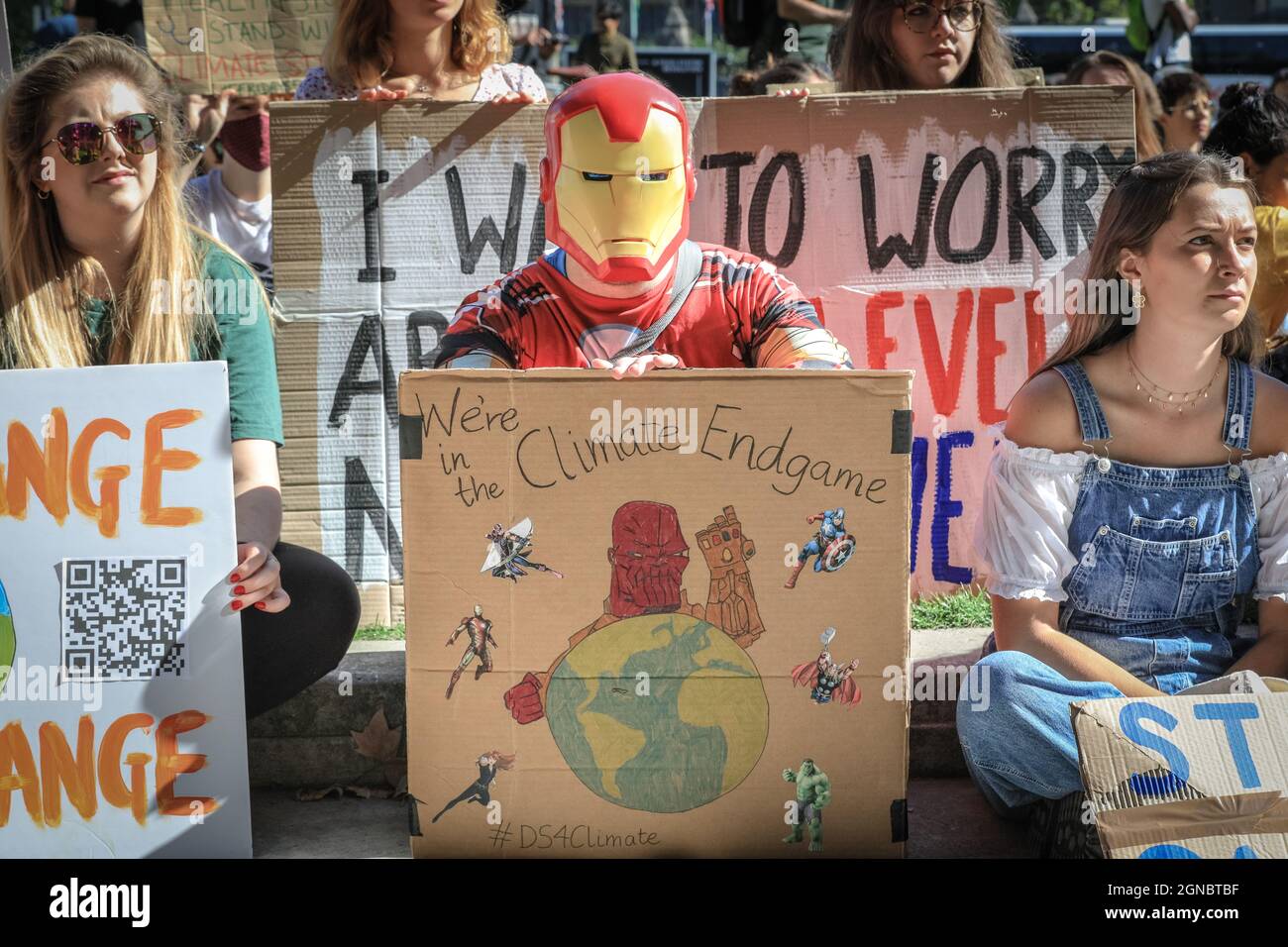 Westminster, London, UK. 24th Sep, 2021. Activists from many different groups take part in the Clobal Climate Strike, part organised by Fridays for Future, in Parliament Square and around Westminster. Credit: Imageplotter/Alamy Live News Stock Photo