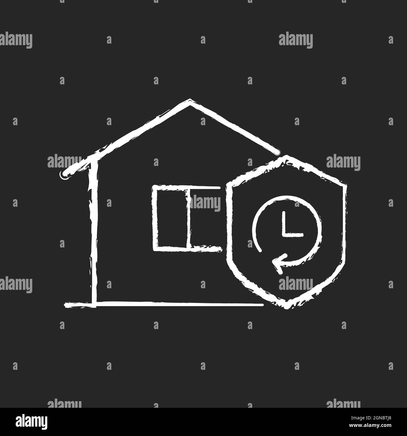 Durability chalk white icon on dark background Stock Vector Image & Art ...