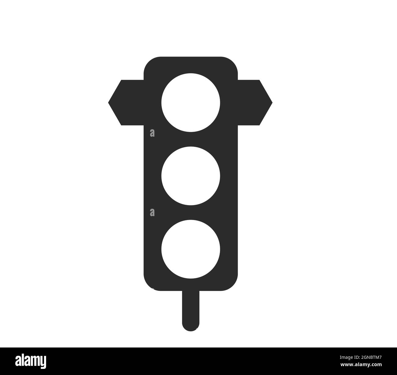 Traffic signal illustration icon Stock Vector