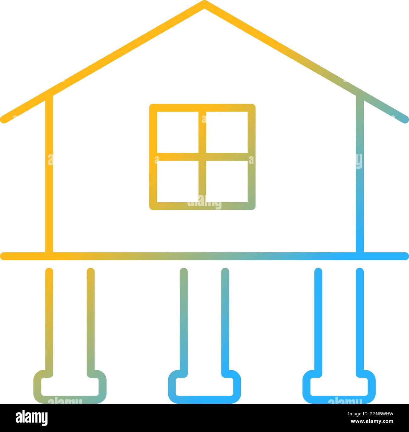 Strength and stability gradient linear vector icon Stock Vector