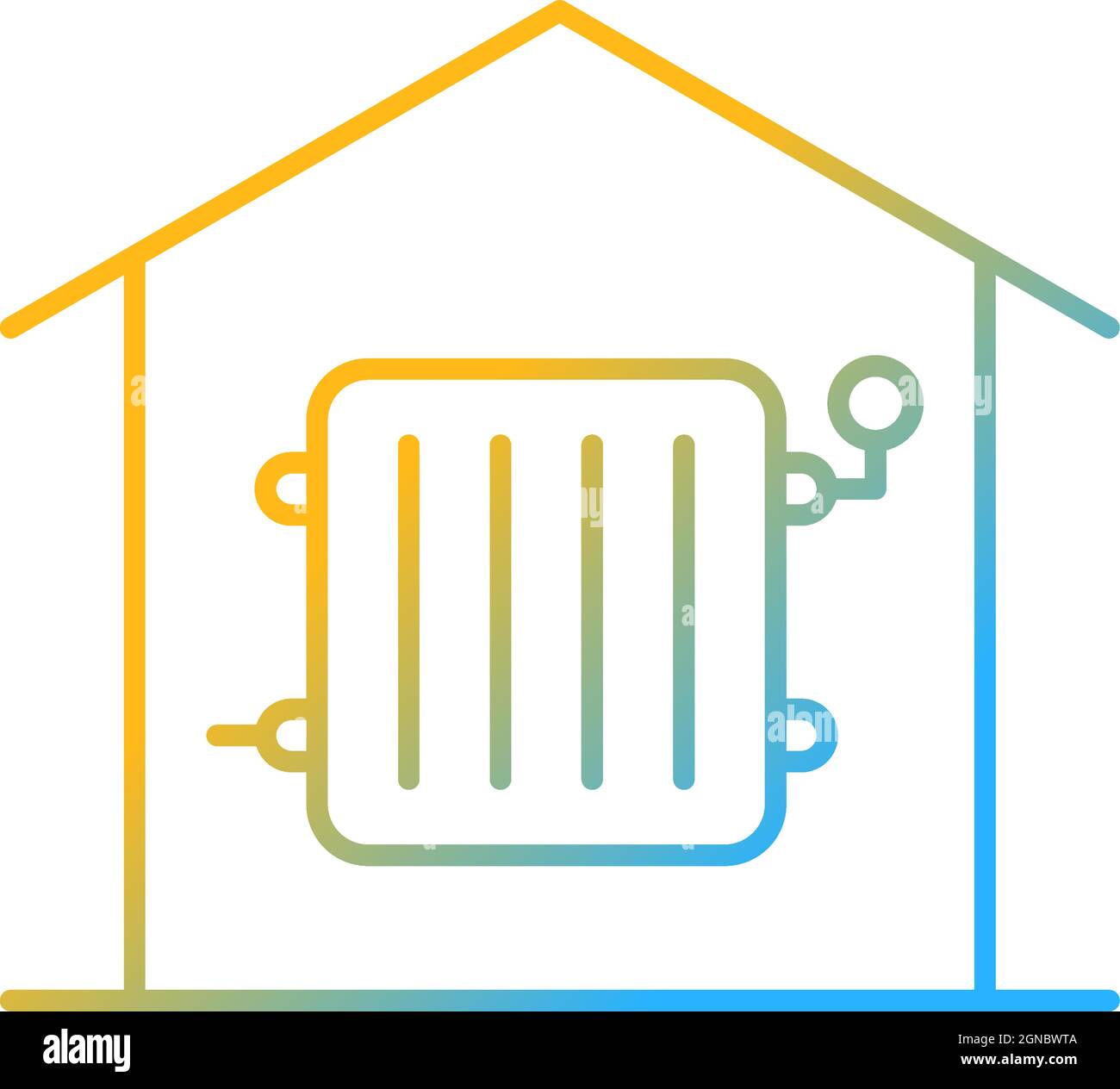 Required heating gradient linear vector icon Stock Vector