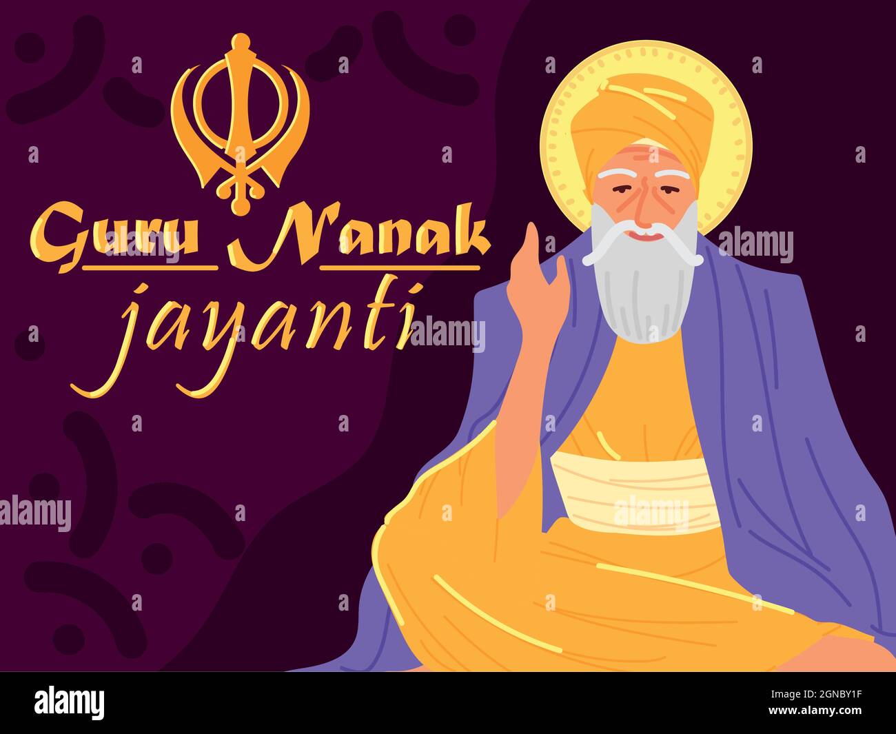 guru nanak jayanti card Stock Vector Image & Art - Alamy