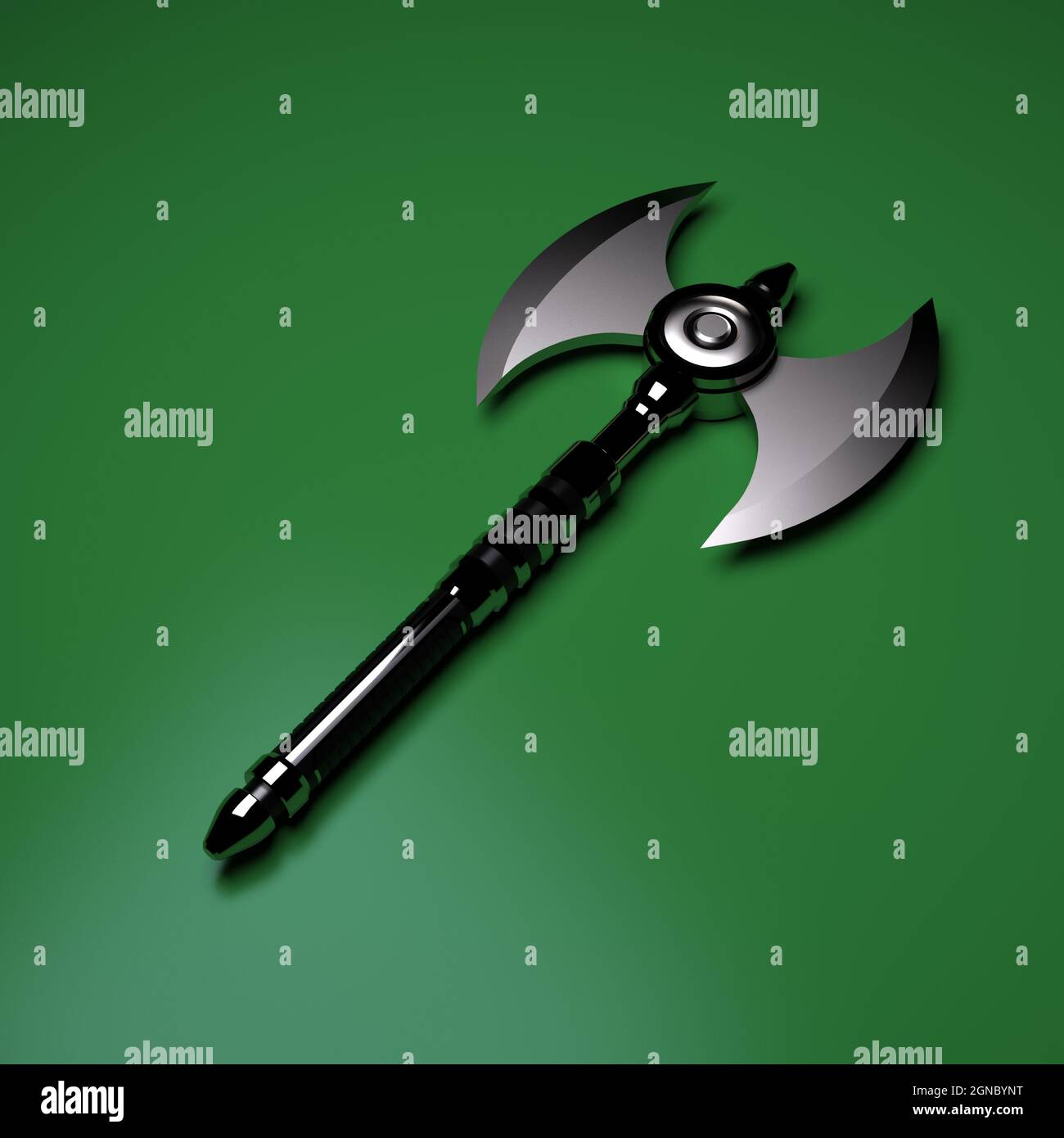 3d-illustration of a fantasy axe weapon Stock Photo