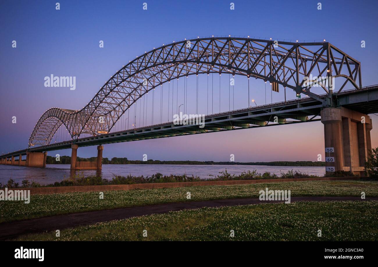Hernando de Soto Bridge - Memphis Stock Photo