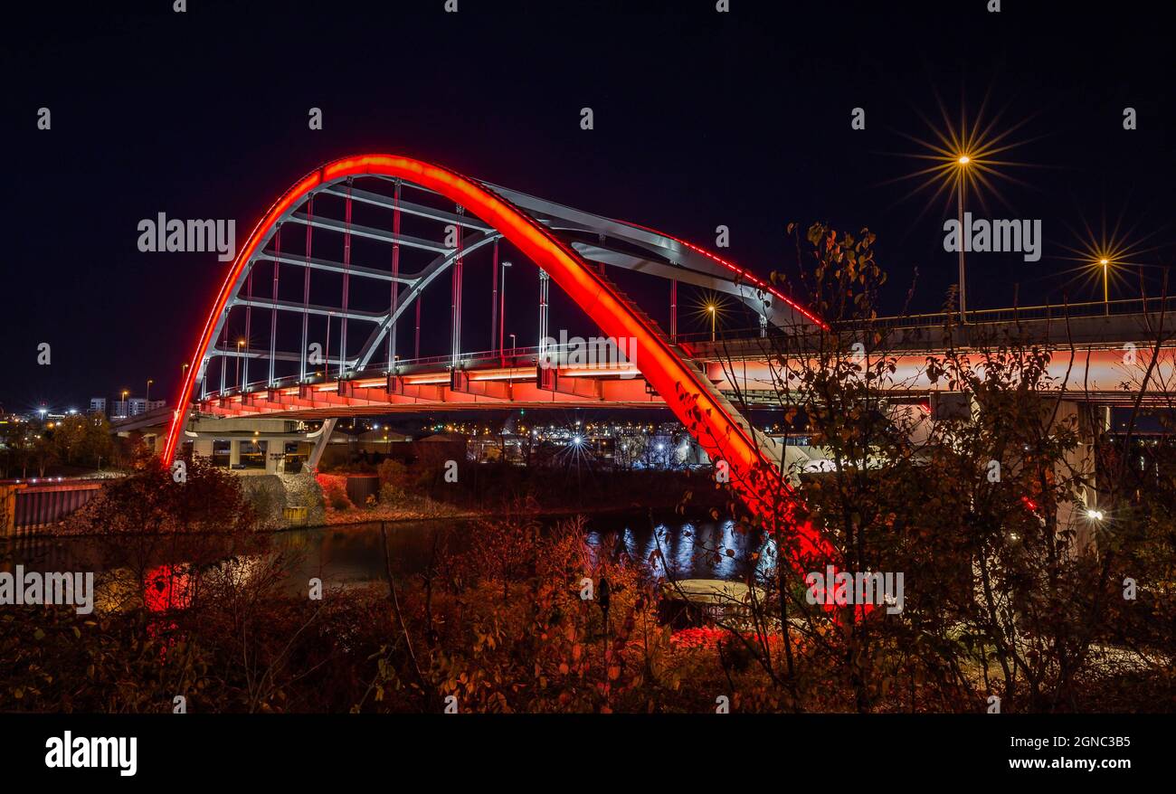 Korean Veterans Memorial Bridge - Nashville Stock Photo