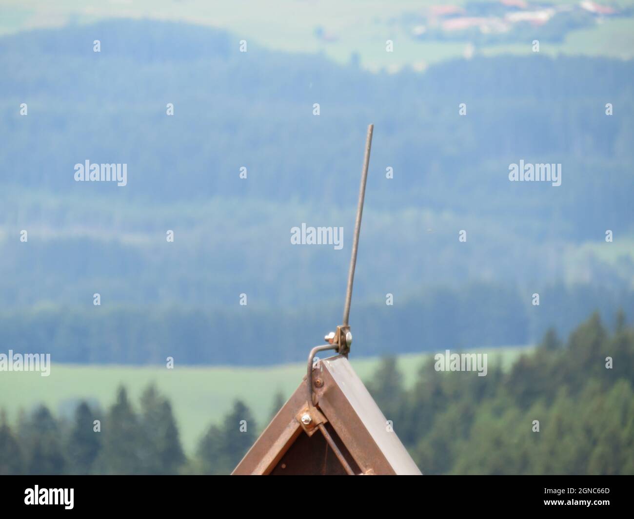 Lightning conductor on a roof Stock Photo Alamy