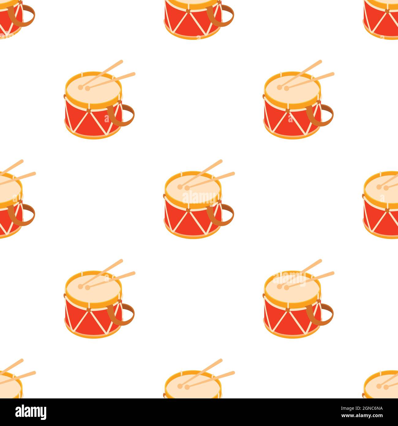 Toy drum pattern seamless background texture repeat wallpaper geometric vector Stock Vector