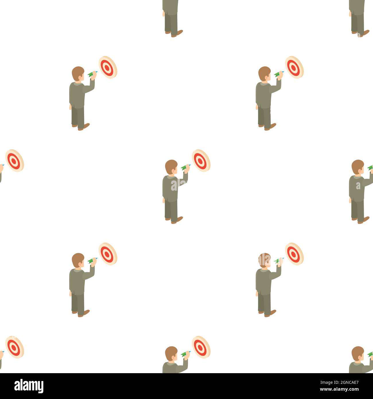 Businessman aiming at target pattern seamless background texture repeat ...