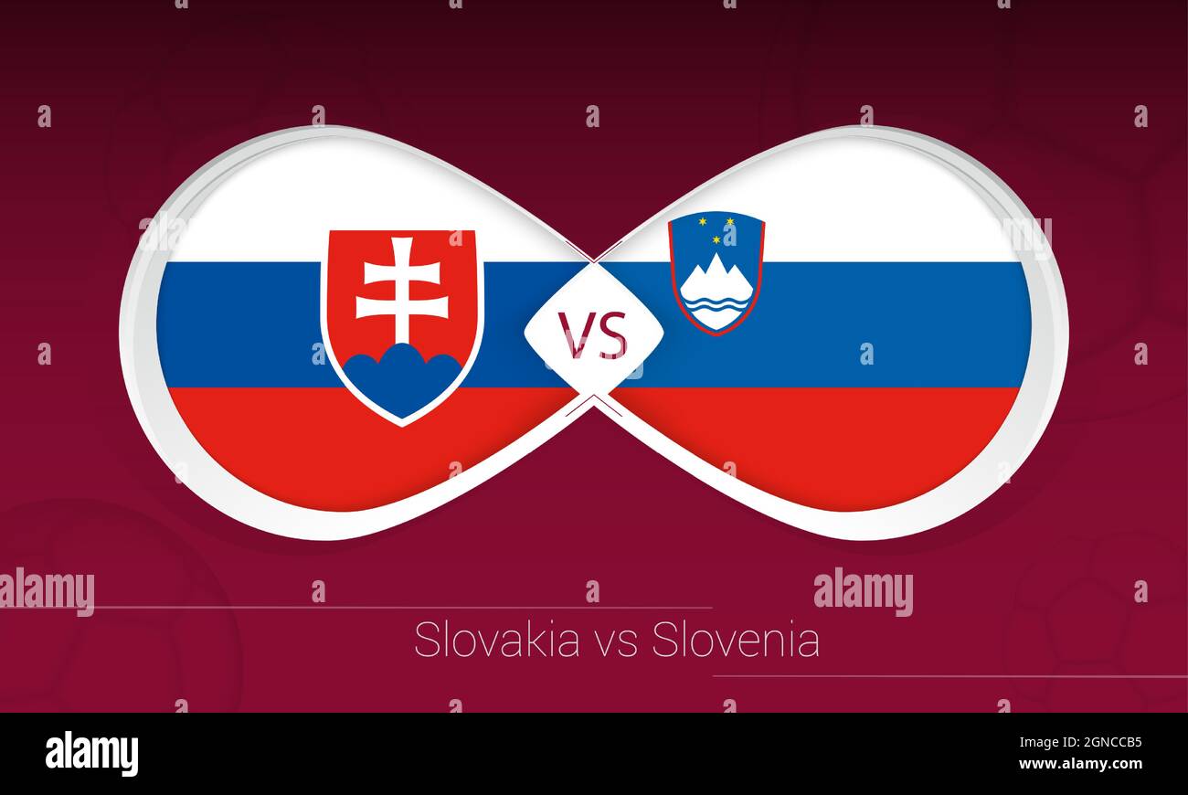 Slovakia Vs Slovenia In Football Competition Group H Versus Icon On 