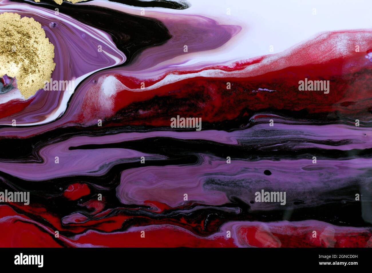 Burgundy mixed ink texture. Abstract marble pattern imitation with gold ...