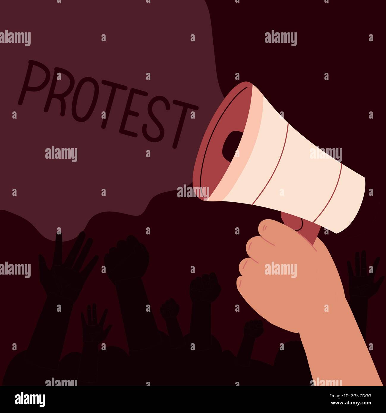 hand holding megaphone Stock Vector Image & Art - Alamy