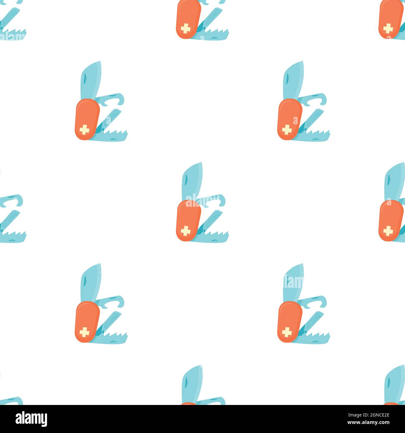 Penknife pattern seamless background texture repeat wallpaper geometric vector Stock Vector