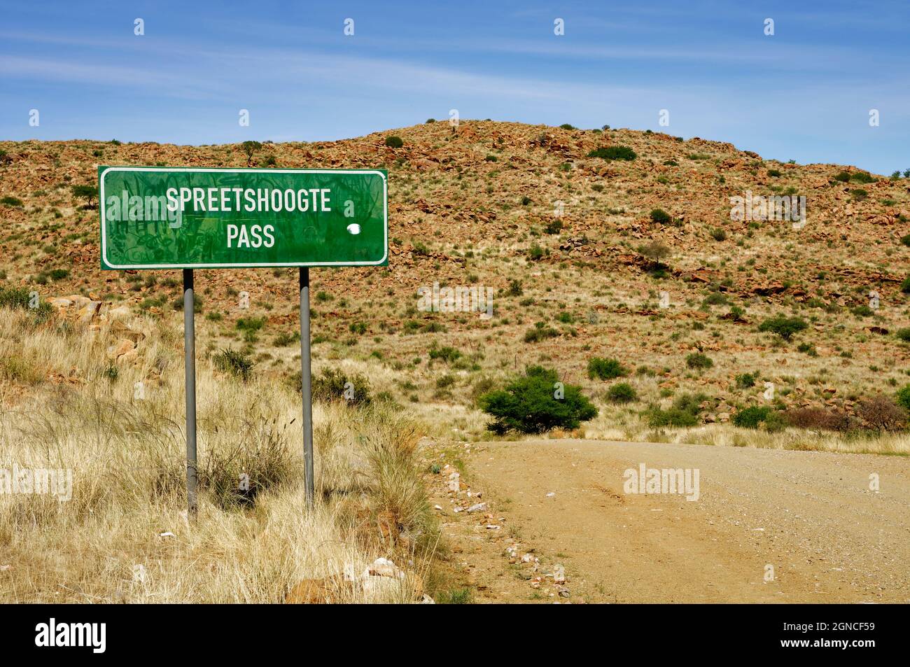 Spreetshoogte Pass near Nauchas in Khomas Highland, Windhoek District, Khomas Region, Namibia Stock Photo