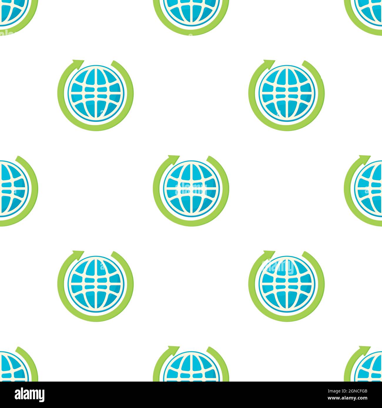 Globe and green arrow pattern seamless background texture repeat ...