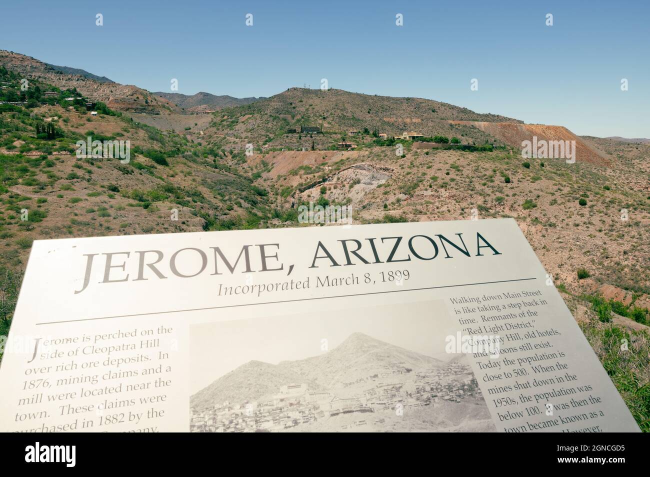 Jerome Arizona, an old mining town Stock Photo