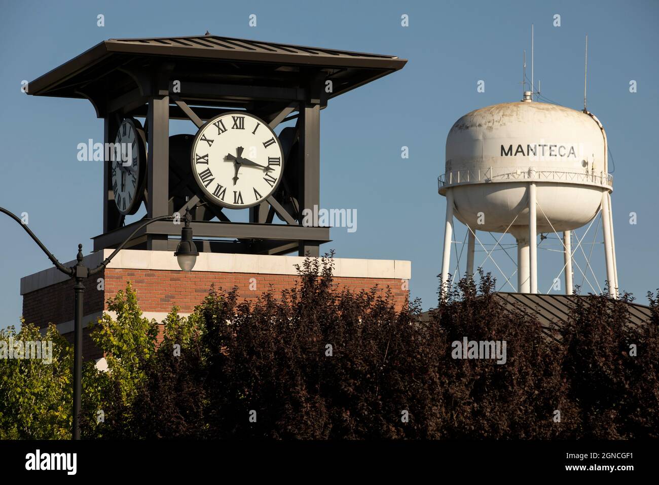 Manteca, California, USA July 15, 2021 Afternoon sun shines on the