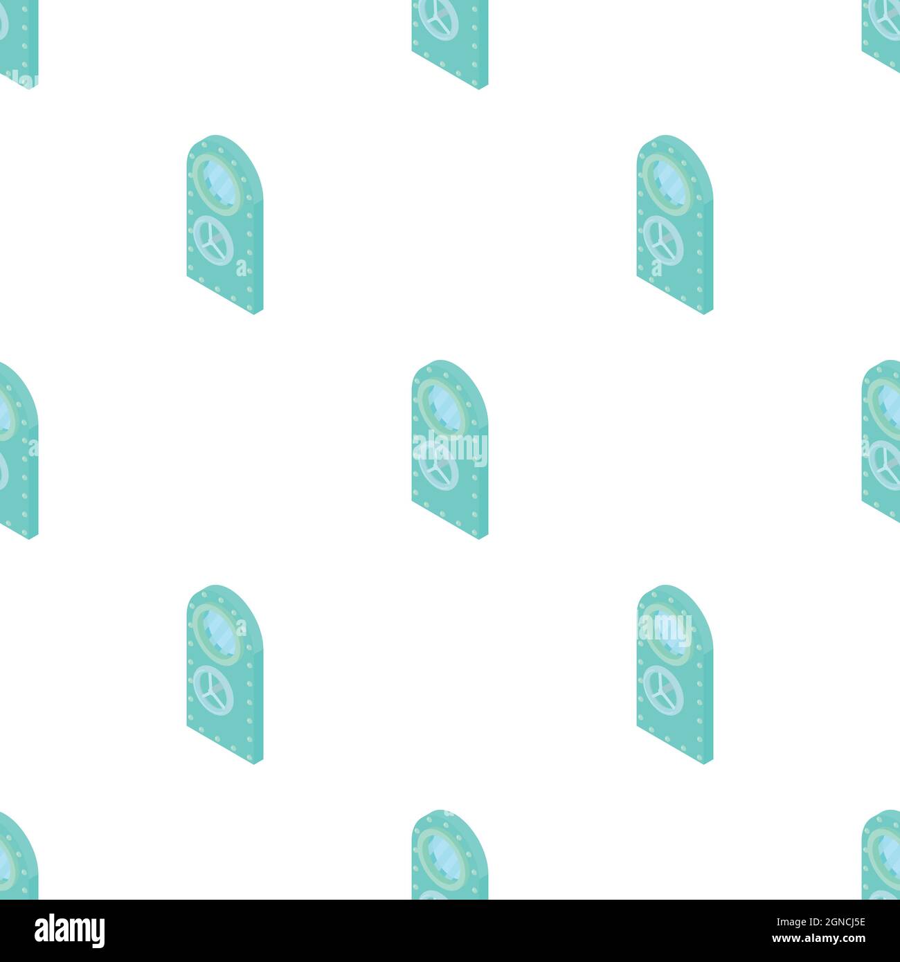 Door to safe pattern seamless background texture repeat wallpaper geometric vector Stock Vector
