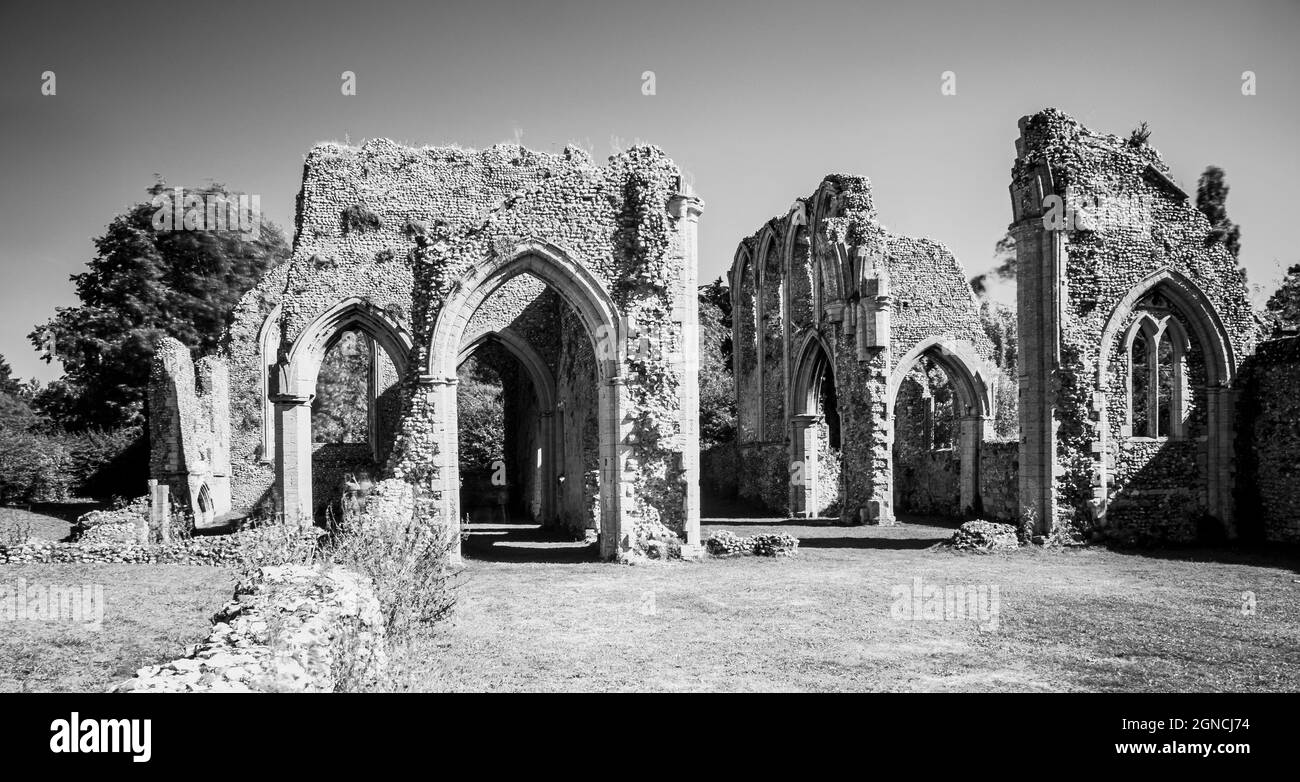 Ruins of Creake Abbey in Norfolk, England Stock Photo
