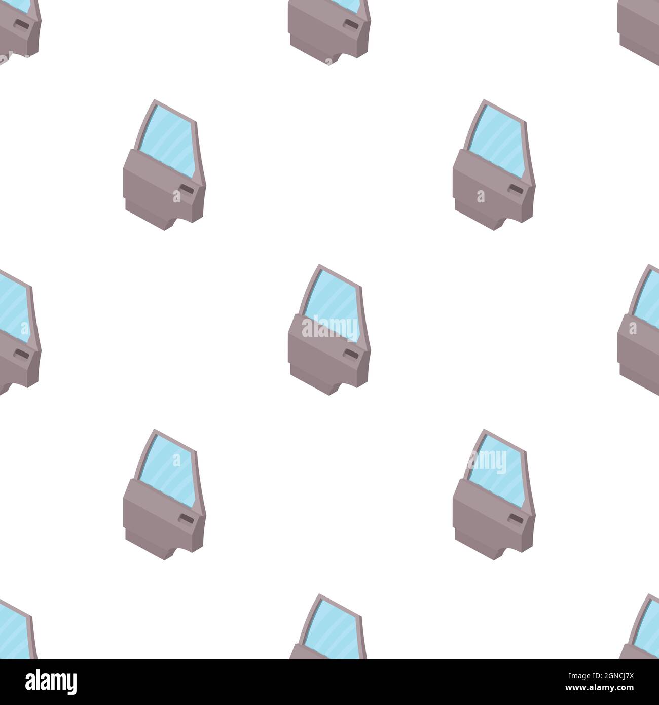 Door from car pattern seamless background texture repeat wallpaper geometric vector Stock Vector