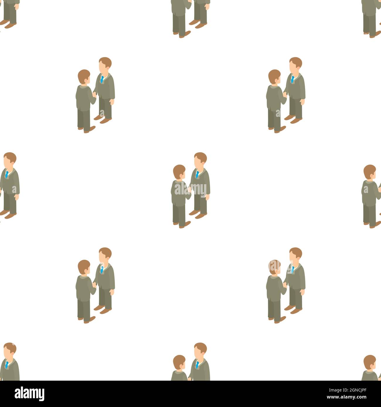 Two businessmen shaking hands pattern seamless background texture ...