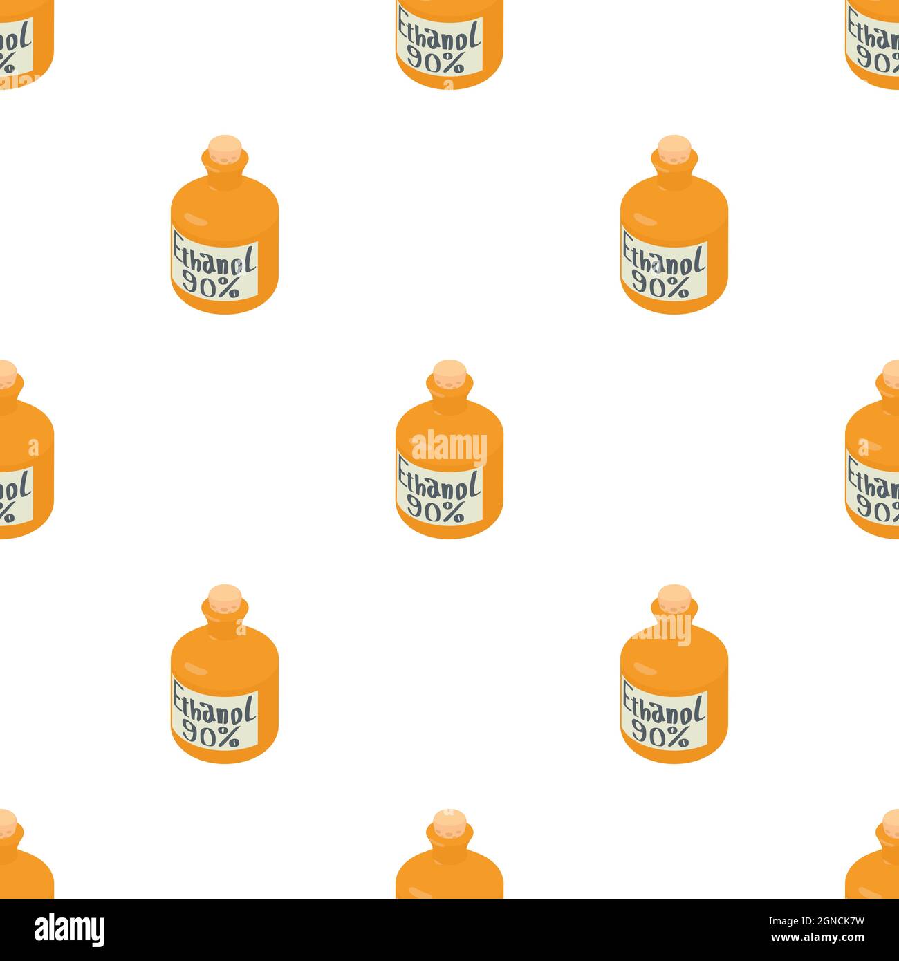Ethanol in bottle pattern seamless background texture repeat wallpaper geometric vector Stock Vector