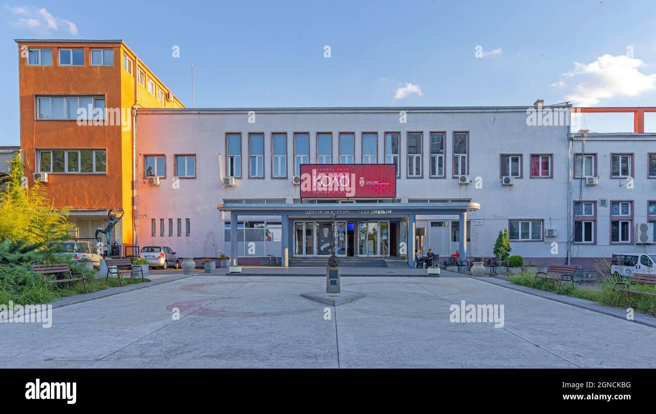Belgrade, Serbia - August 31, 2021: Cultural Center Building Vlada Divljan at Palilula Municipality. Stock Photo