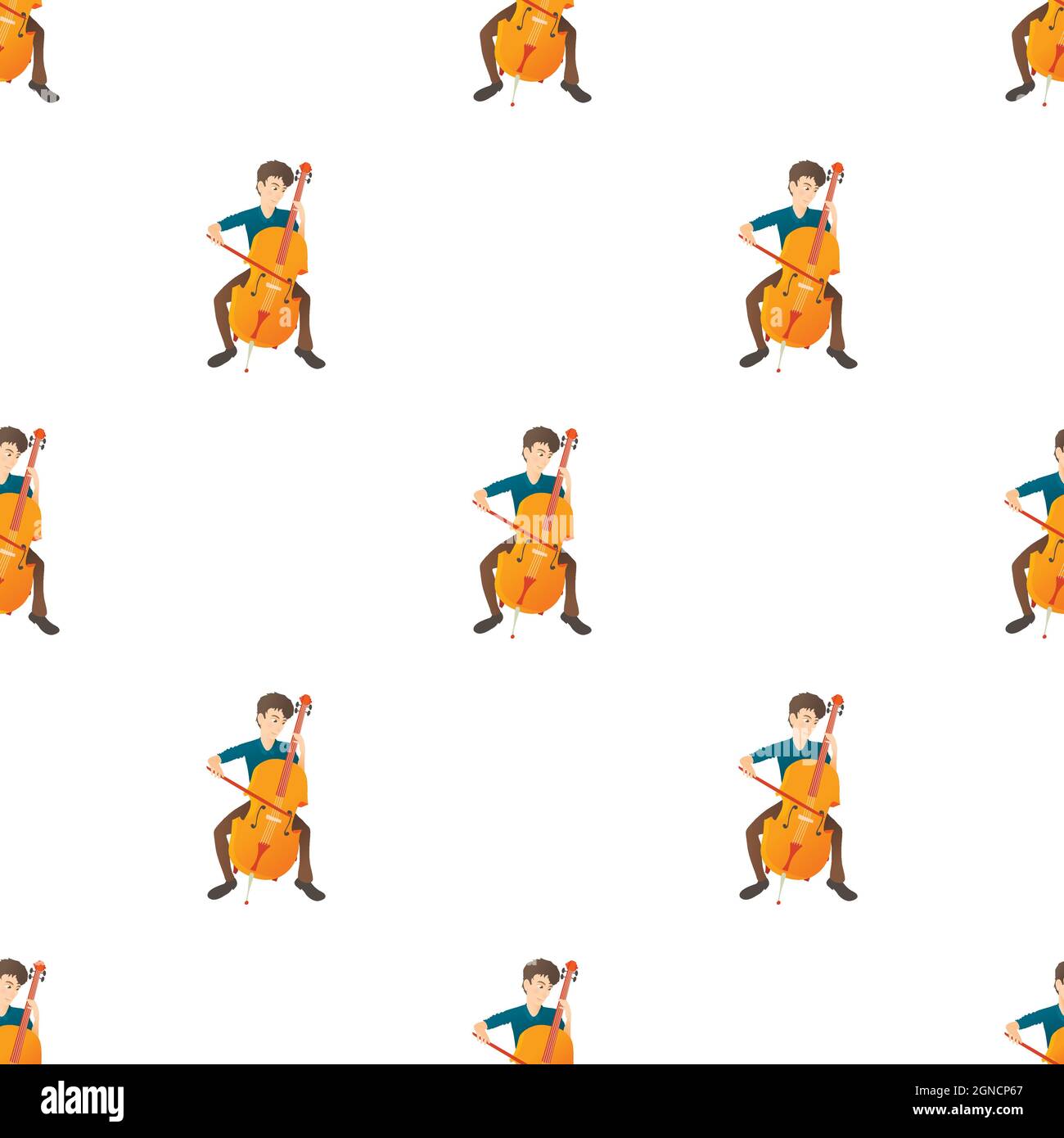 Old man plays on stringed instrument Stock Vector Images - Alamy