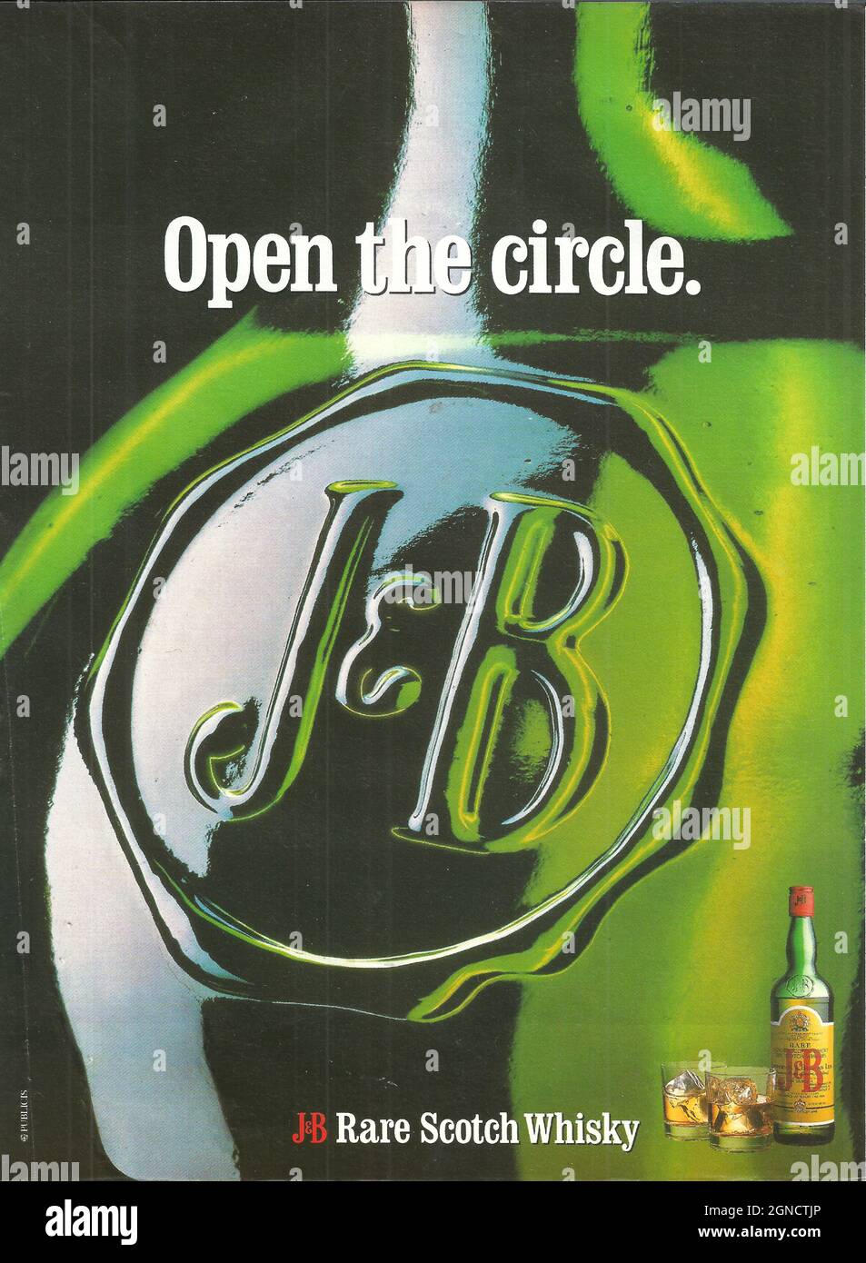 J&B pure malt premium scotch whiskey whisky vintage advert