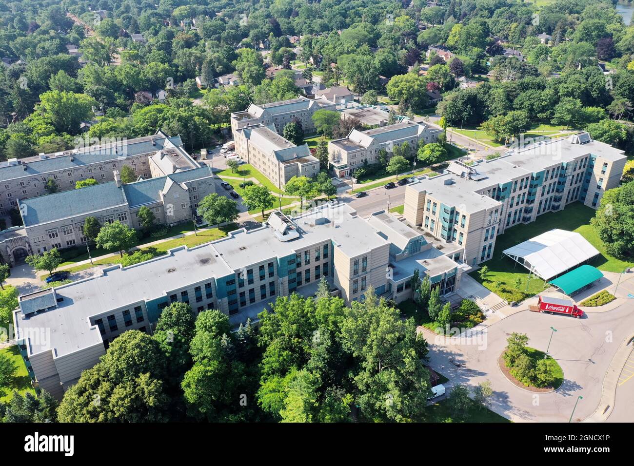 An aerial of the University of Western Ontario in London, Canada Stock Photo Alamy