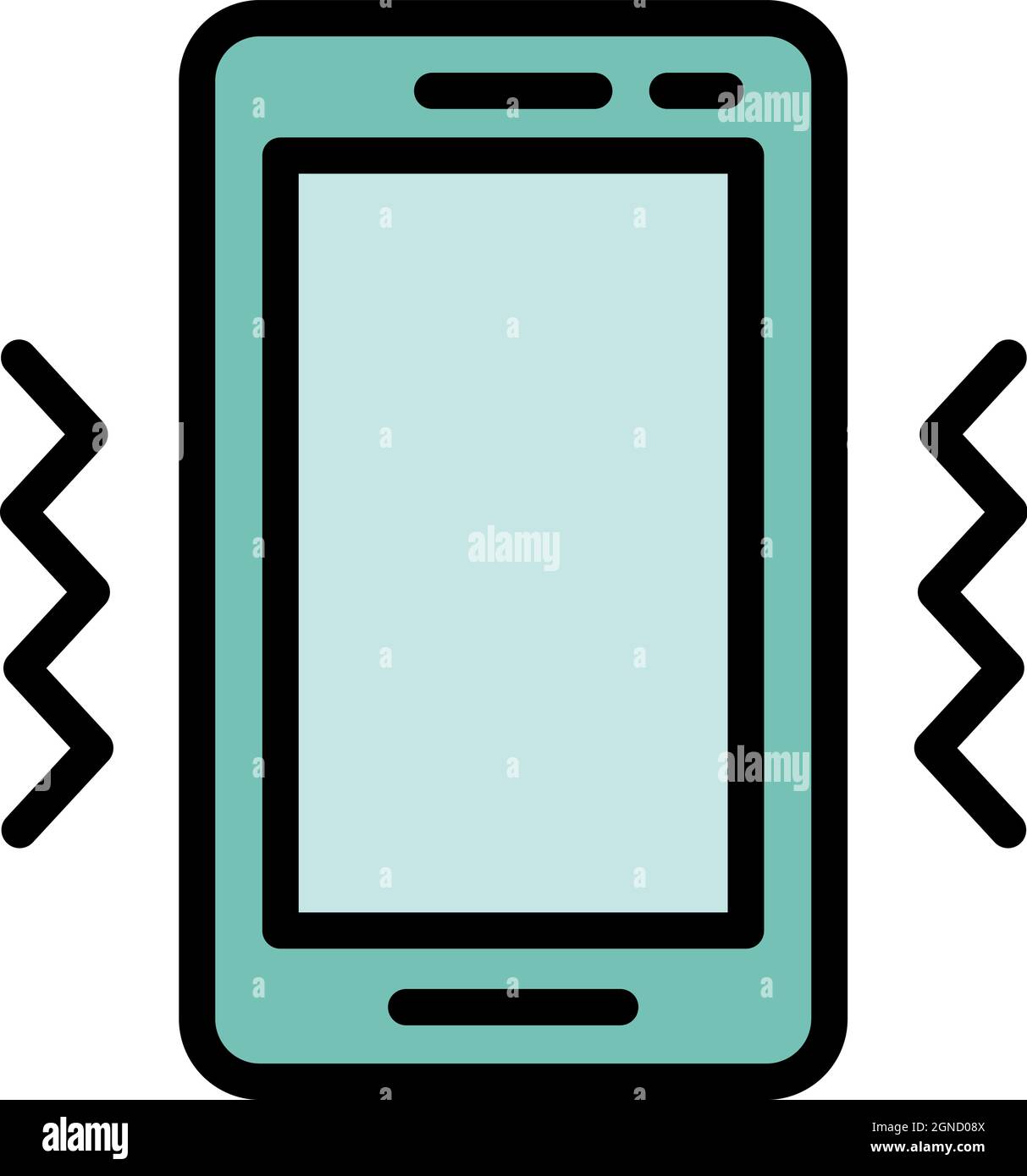 Smartphone vibro mode icon. Outline smartphone vibro mode vector icon
