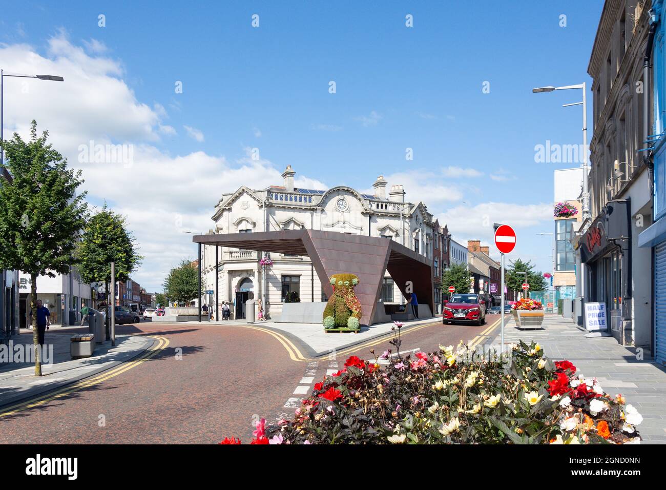 'Harmony Hub' bandstand, Broadway, Ballymena, County Antrim, Northern Ireland, United Kingdom Stock Photo