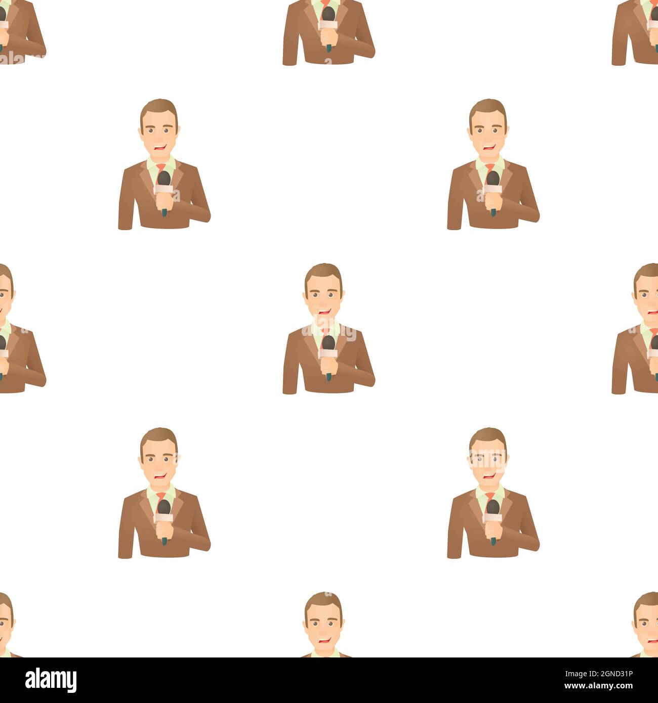 Standing presenter pattern seamless background texture repeat wallpaper geometric vector Stock Vector