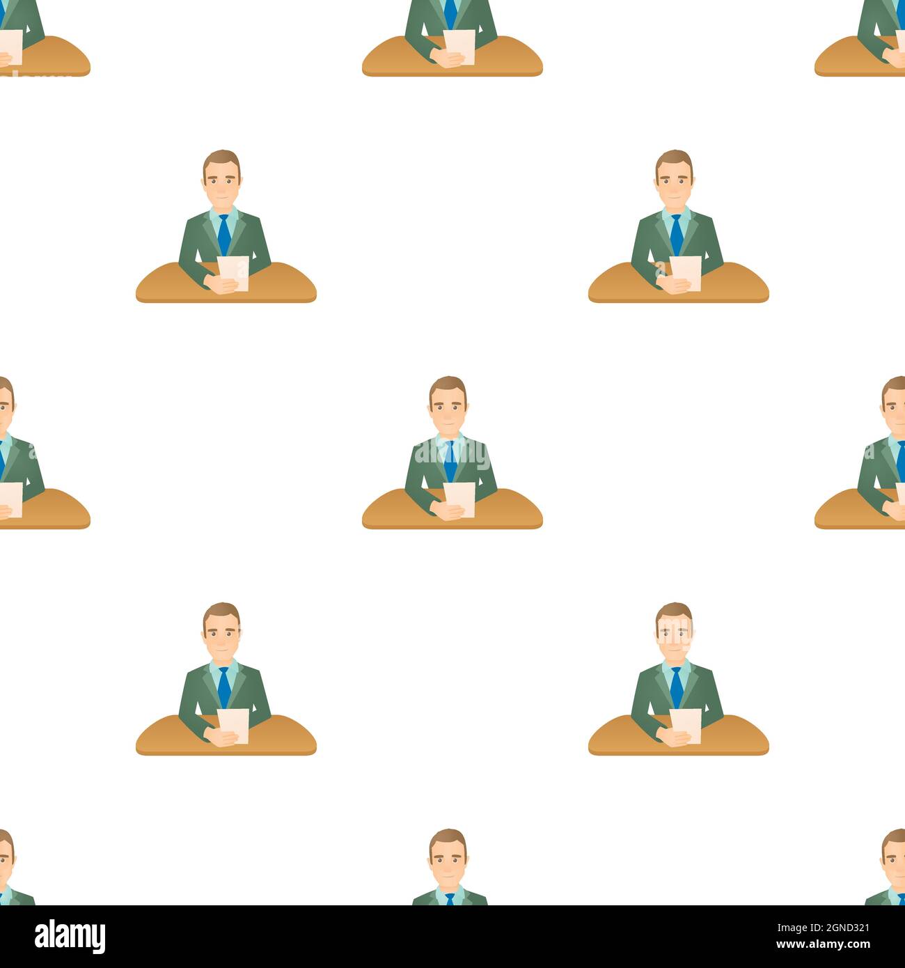 Man presenter pattern seamless background texture repeat wallpaper geometric vector Stock Vector
