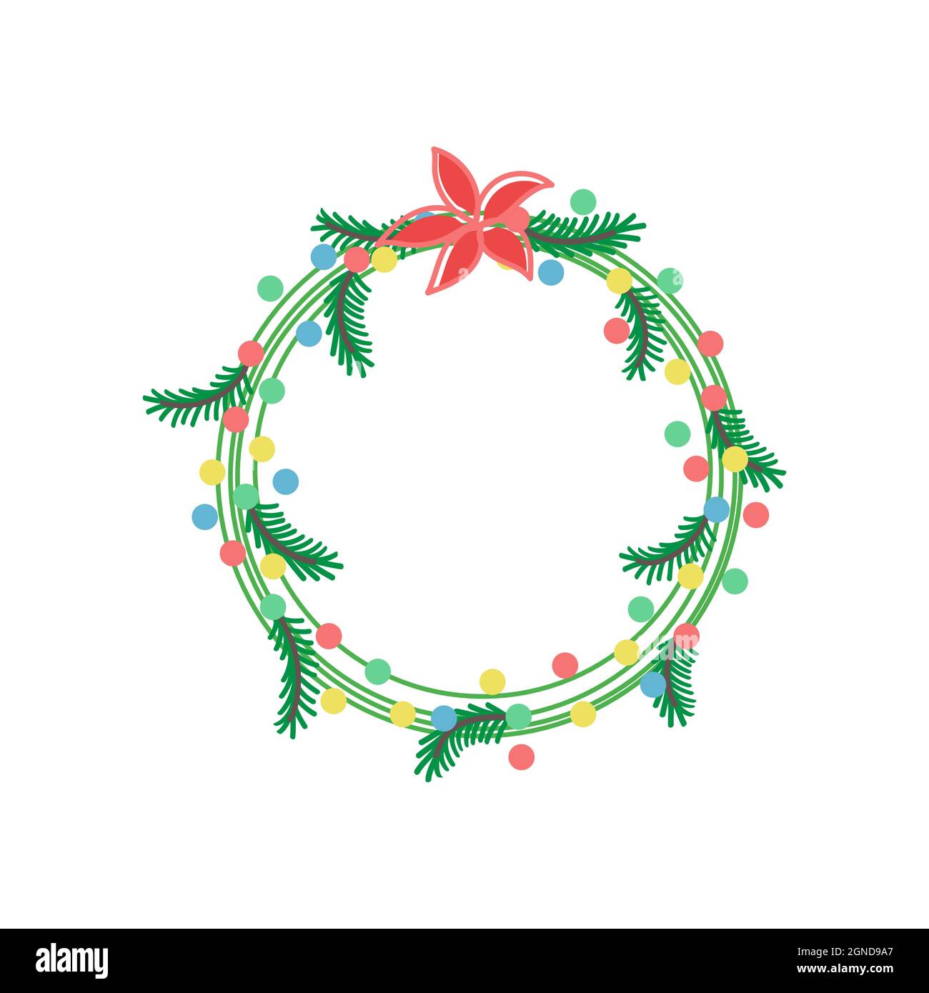 Christmas banner fir garlands Stock Vector Images - Alamy
