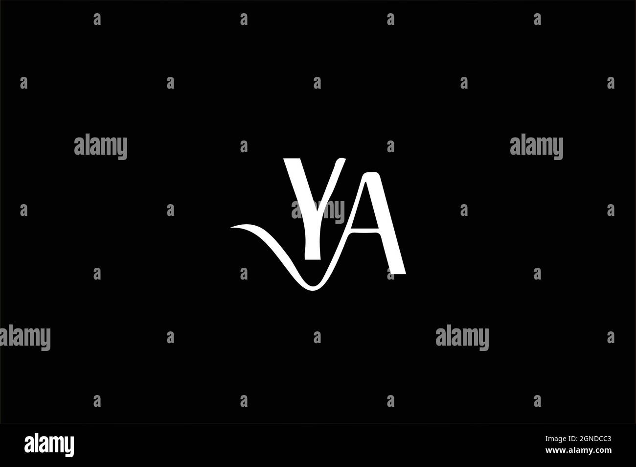 YA OR AY INITIAL LOGO-VECTOR Stock Vector