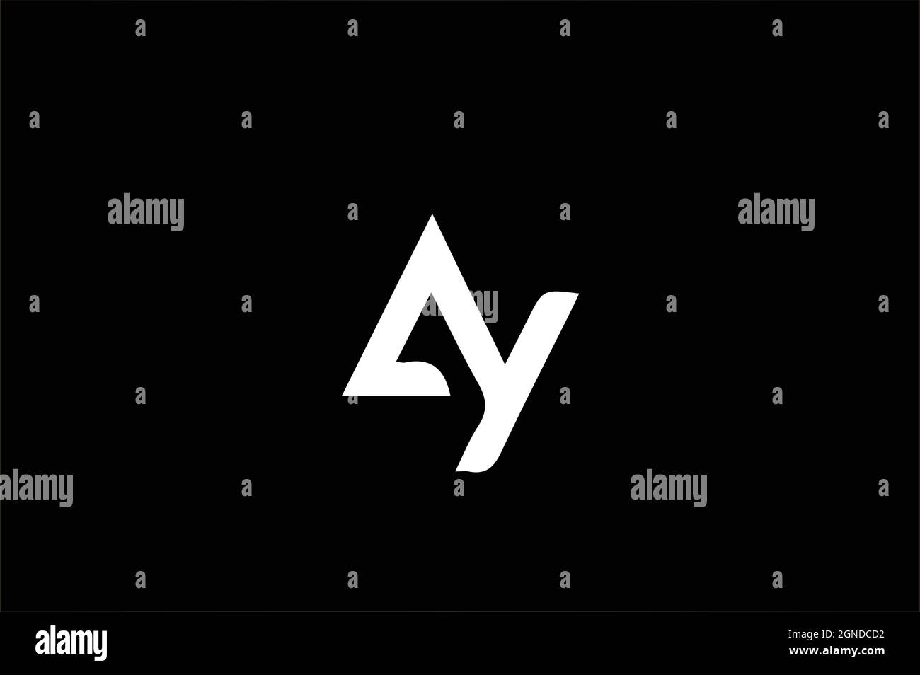 YA  OR AY INITIAL LOGO-VECTOR Stock Vector