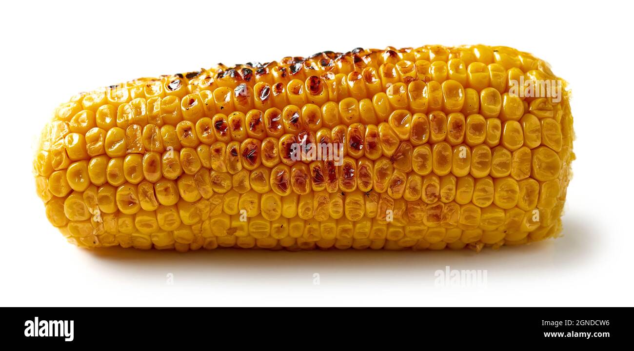 grilled sweet corn isolated on white background Stock Photo