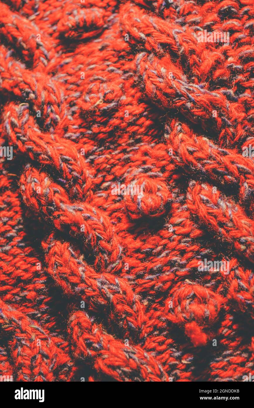 Background of knitting patterns Stock Photo