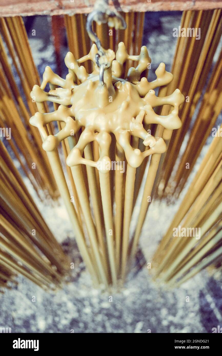 wax candle production Stock Photo Alamy