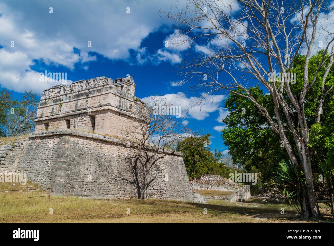 Ball game court in the Mayan archeological site Chichen Itza, Mexico