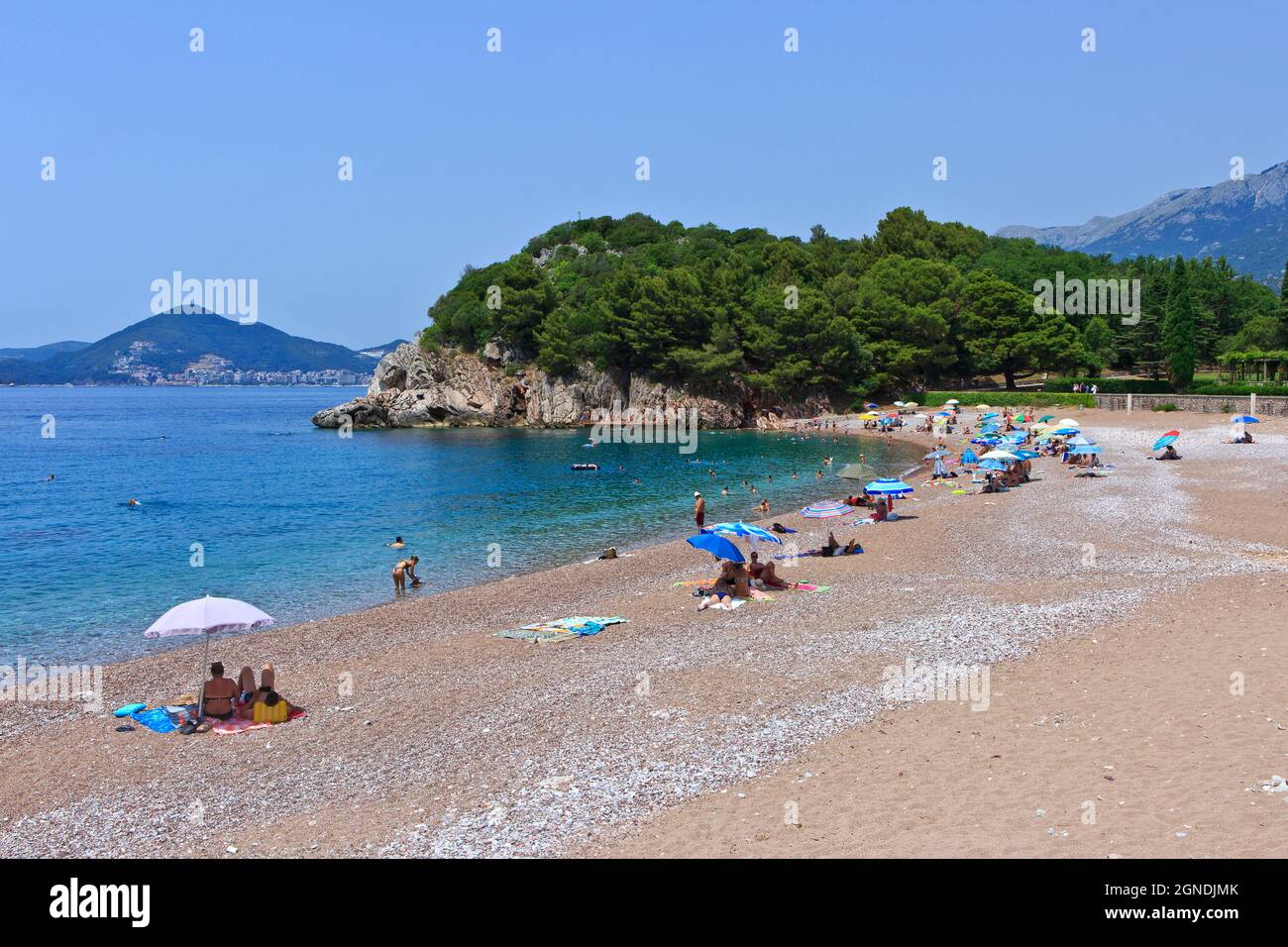 Queen's Beach in Sveti Stefan (Budva), Montenegro Stock Photo - Alamy