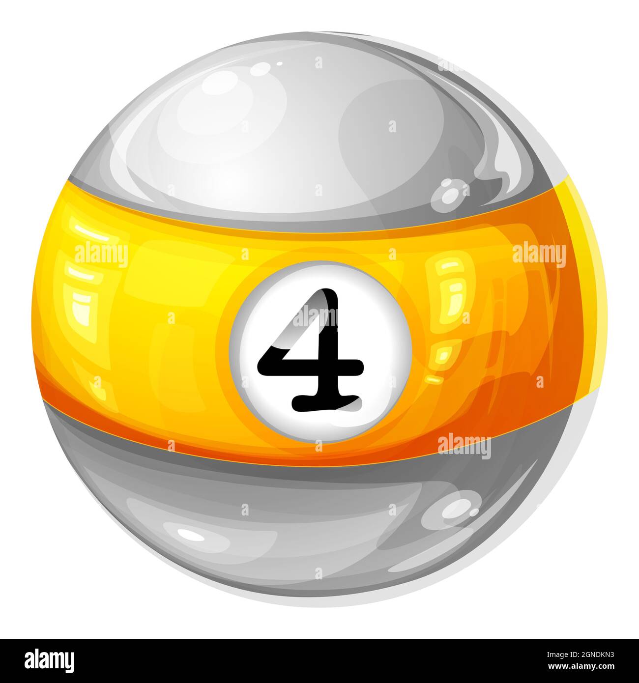 A billiard ball number four Stock Photo