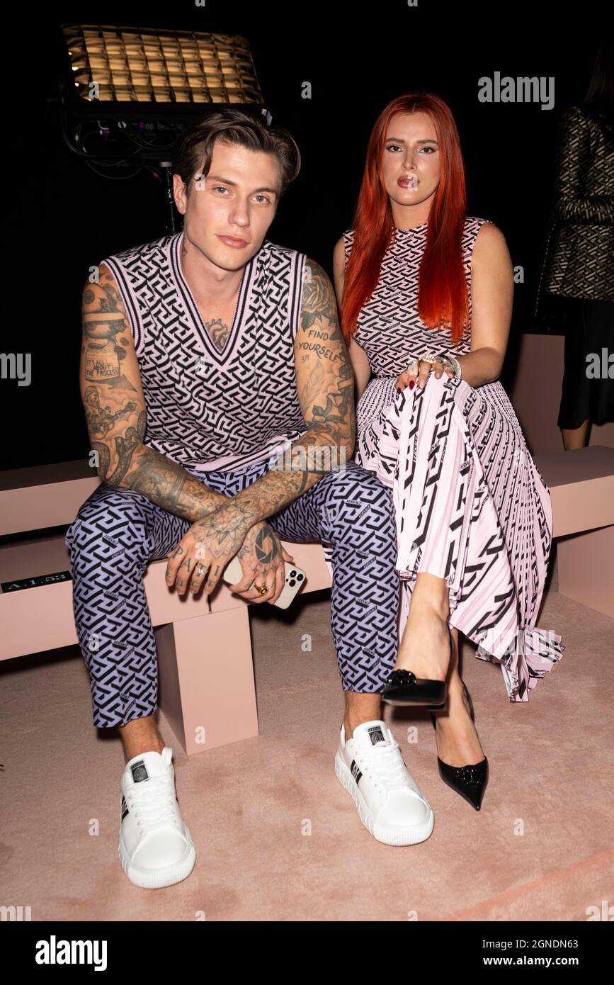Milan, Italy. 24th Sep, 2021. Bella Thorne and Benjamin Mascolo at