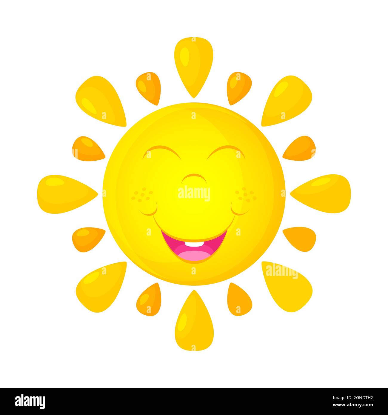 A nice and funny cartoon of a sun Stock Photo - Alamy