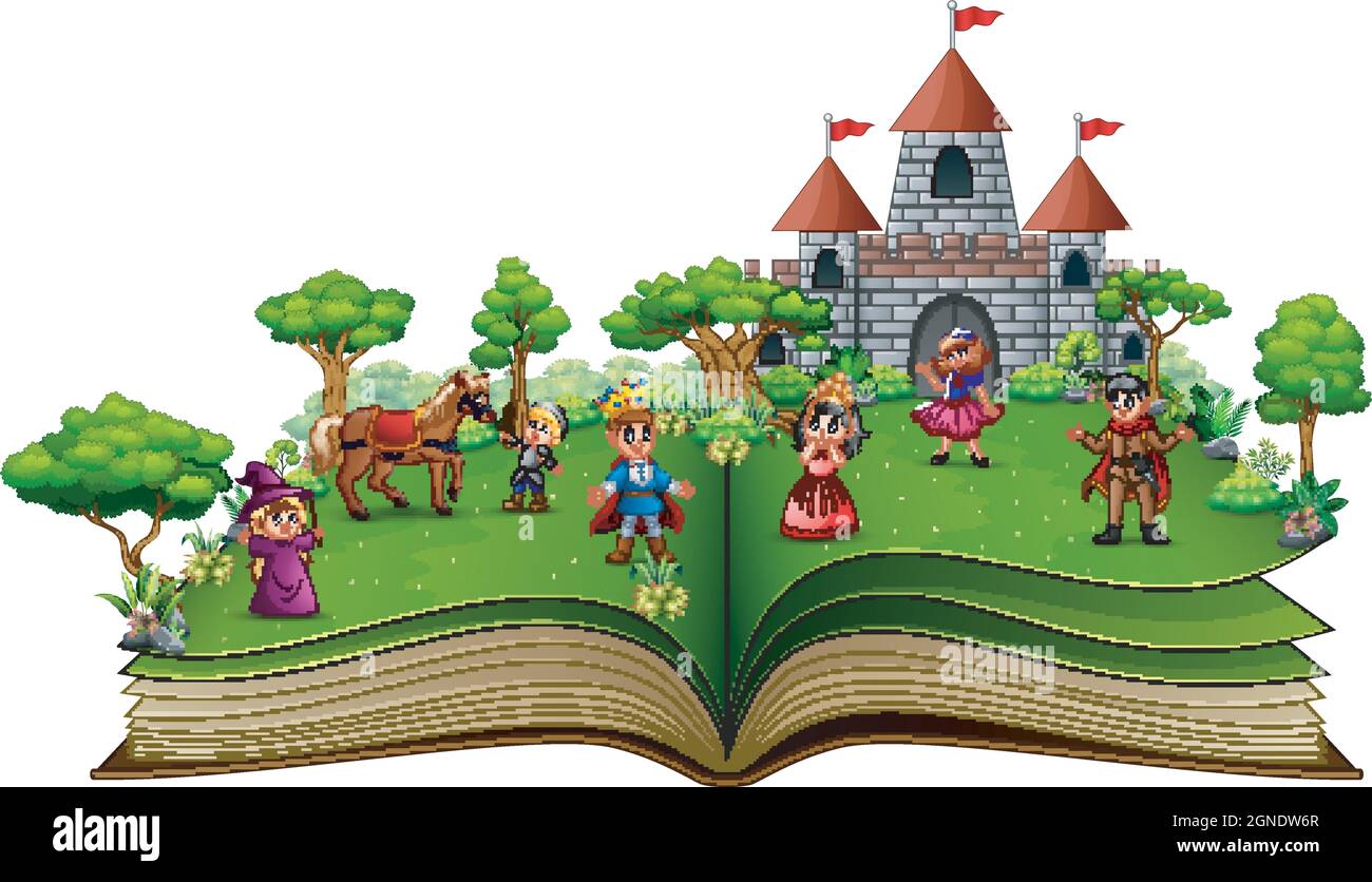 Story book with royal story cartoon Stock Vector Image & Art - Alamy