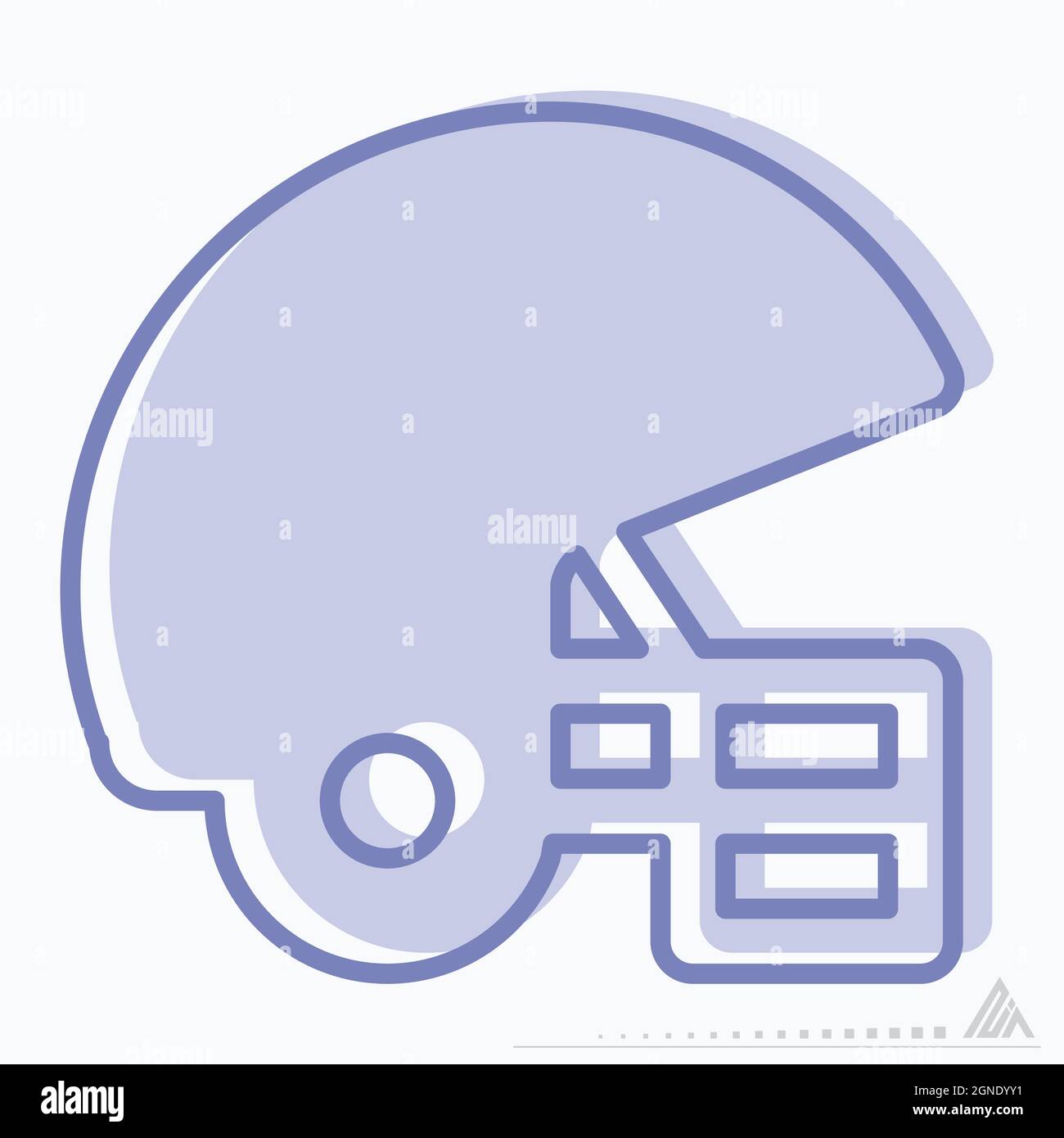 Icon Hockey Helmet - Two Tone Style - Simple illustration, Editable stroke, Design template vector, Good for prints, posters, advertisements, announce Stock Vector