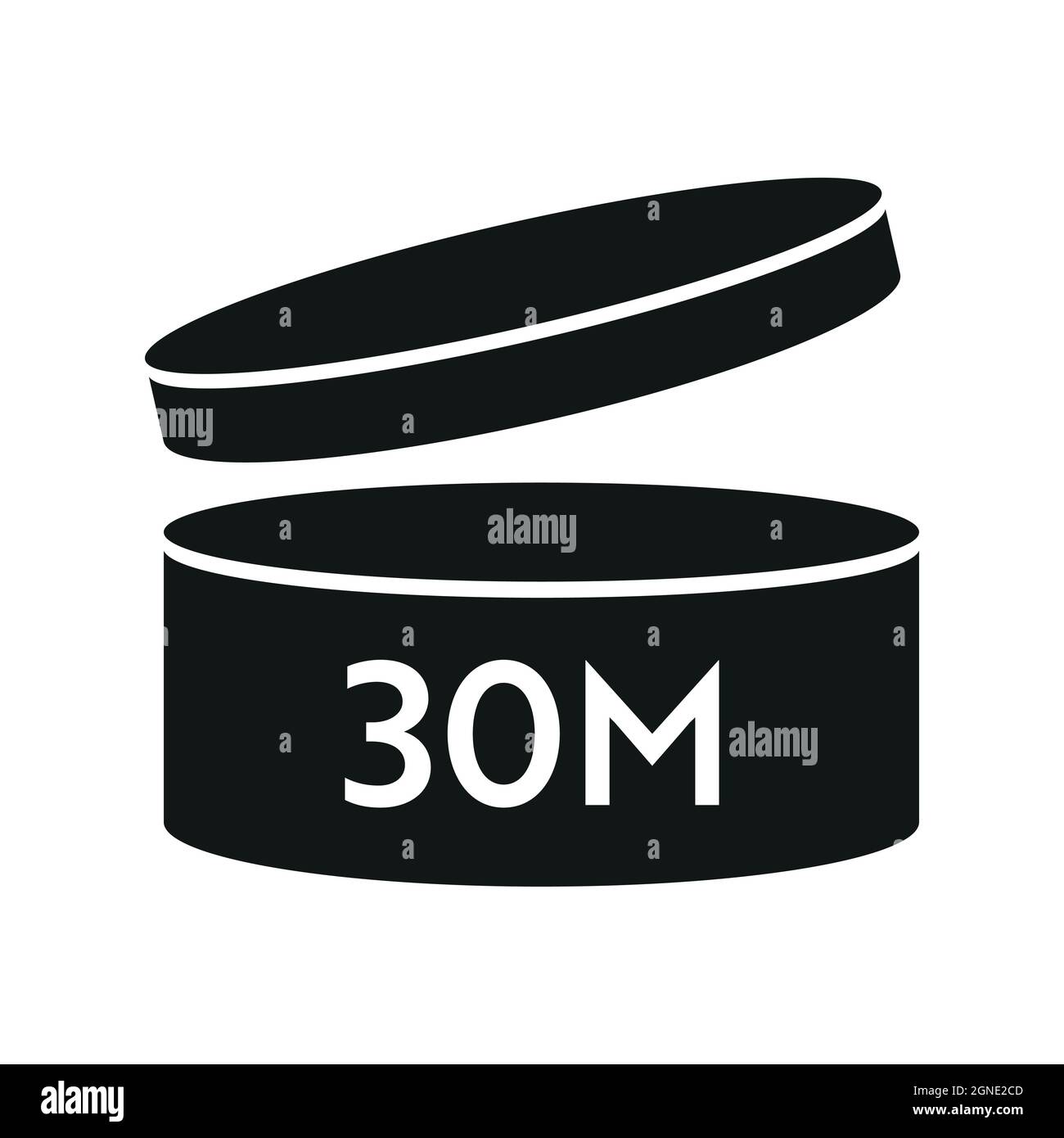 PAO vector icon 30 month. Period after opening symbols. Can with open